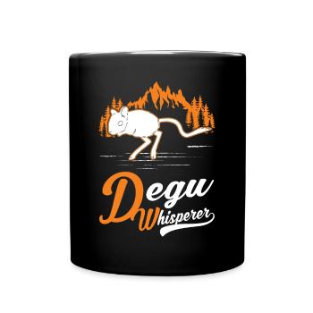 Degu Flüsterer Walddegu - Tasse einfarbig - Schwarz - Vorne