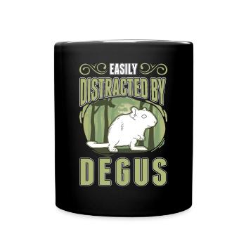 Degu Gift Shrub Rat Forest Degu - Full Colour Mug - black - Front
