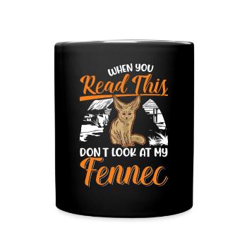 Fennec Gift Desert Fox Fennec - Full Colour Mug - black - Front
