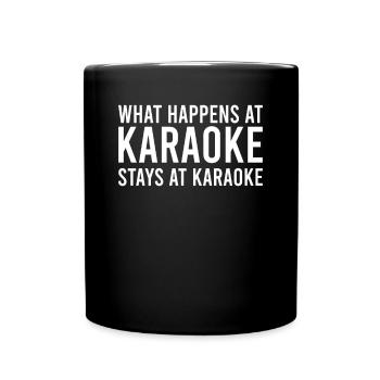 Soirée de chant karaoké - Mug uni - noir - Devant