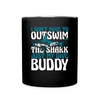 I Don't Have To Outswim The Shark Goggles - Full Colour Mug - black - Front