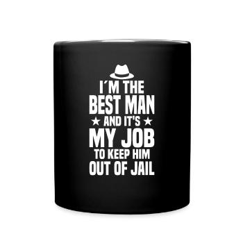 Groom Bachelor Party Best Man - Full Colour Mug - black - Front