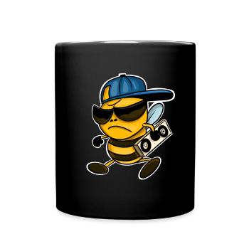 Bee Dj Cool - Full Colour Mug - black - Front
