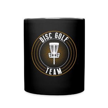 Discgolf Disc Golf Team - Tasse einfarbig - Schwarz - Vorne