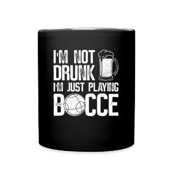 Boccia Ball Spieler Bocce Ball Bier - Tasse einfarbig - Schwarz - Vorne