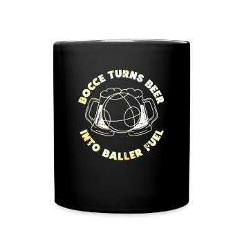 Boccia Ball Spieler Bocce Ball Bier - Tasse einfarbig - Schwarz - Vorne