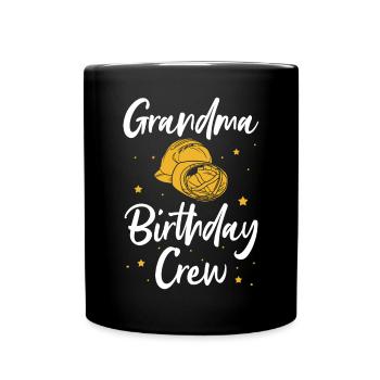 Grandma of the birthday team - Birthday building - Full Colour Mug - black - Front