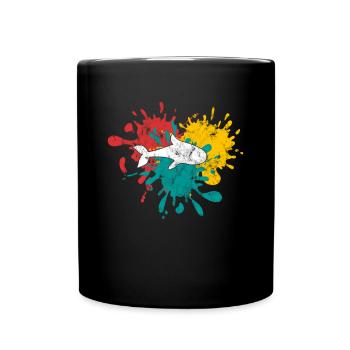 Delfin - Tasse einfarbig - Schwarz - Vorne