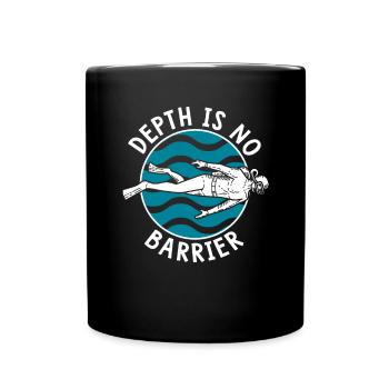 Depth Is No Barrier Taucherflossen Taucherbrille - Tasse einfarbig - Schwarz - Vorne