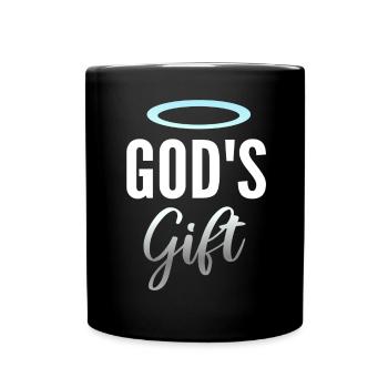 Le don de Dieu avec halo - Mug uni - noir - Devant