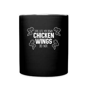 Chicken Wings Funny Food Lover Chicken Wings - Full Colour Mug - black - Front