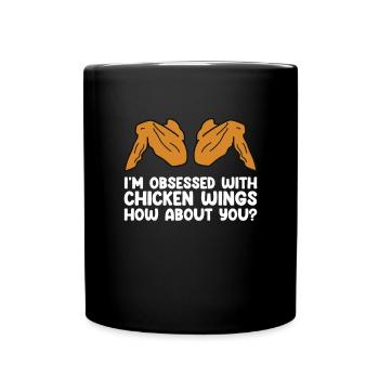 Chicken Wings Funny Food Lover Chicken Wings - Full Colour Mug - black - Front
