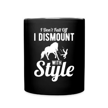 Voltige amusante sur le cheval - Mug uni - noir - Devant