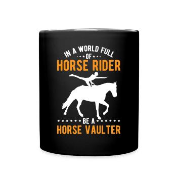 Voltige amusante sur le cheval - Mug uni - noir - Devant