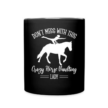 Voltige amusante sur le cheval - Mug uni - noir - Devant