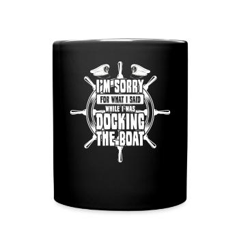Funny saying boat captain skipper - Full Colour Mug - black - Front