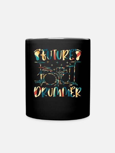 Future Drummer Buddy - Newborn Drummer Baby - Tasse einfarbig - Schwarz