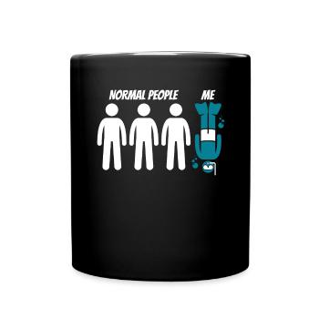 Normal People Me Taucherflossen Taucherbrille - Tasse einfarbig - Schwarz - Vorne