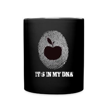 Apple Its In My Dna - Full Colour Mug - black - Front