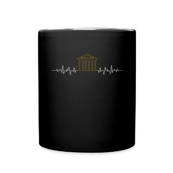 Museum Visit Men Women Design Museums - Full Colour Mug - black - Front