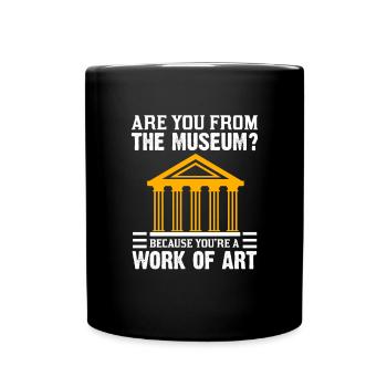 Museum Visit Men Women Design Museums - Full Colour Mug - black - Front