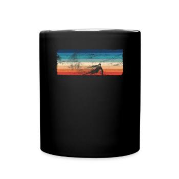 Retro Alpine Downhill Ski Vintage Ski - Full Colour Mug - black - Front