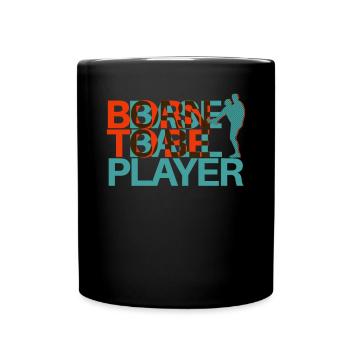 Born To Be Baseballspieler, lustiger - Tasse einfarbig - Schwarz - Vorne