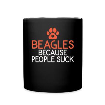Beagle Gift Beagle Owner - Full Colour Mug - black - Front