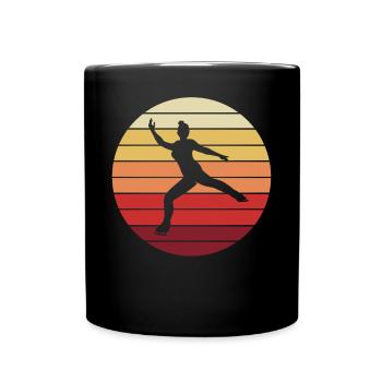Patinage artistique Patinage sur glace Retro Vintage Cadeau - Mug uni - noir - Devant