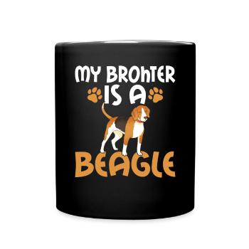 Beagle Geschenk Beagle Besitzer - Tasse einfarbig - Schwarz - Vorne