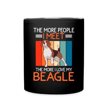 Beagle Geschenk Beagle Besitzer - Tasse einfarbig - Schwarz - Vorne