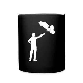 Fauconnier avec cadeau de fauconnerie d’oiseau de proie - Mug uni - noir - Devant