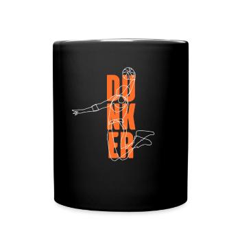 Dunker Basketballspieler Lustiger Slam - Tasse einfarbig - Schwarz - Vorne