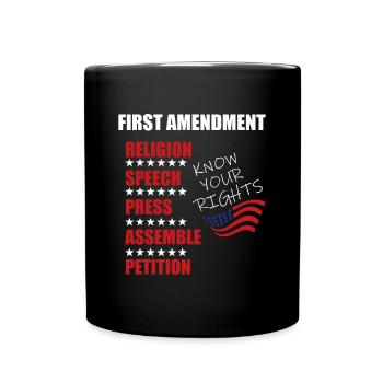 First Amendment Rights Audit United States Constit - Full Colour Mug - black - Front