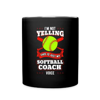 Entraîneur de softball Entraîneur de lanceur Bat Ball Baseball L - Mug uni - noir - Devant