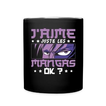 J'Aime Juste Les Mangas - Mug uni - noir - Devant