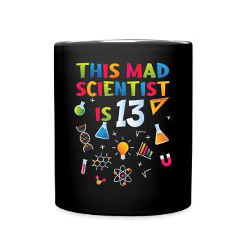 13th Birthday - Science Birthday - Full Colour Mug - black - Front