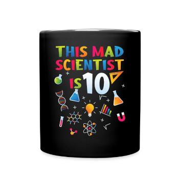 10th Birthday - Science Birthday - Full Colour Mug - black - Front