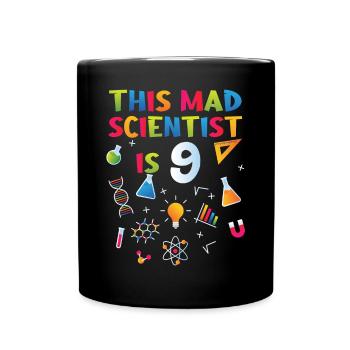 9th Birthday - Science Birthday - Full Colour Mug - black - Front