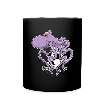 Octopus Football Player Football - Full Colour Mug - black - Front
