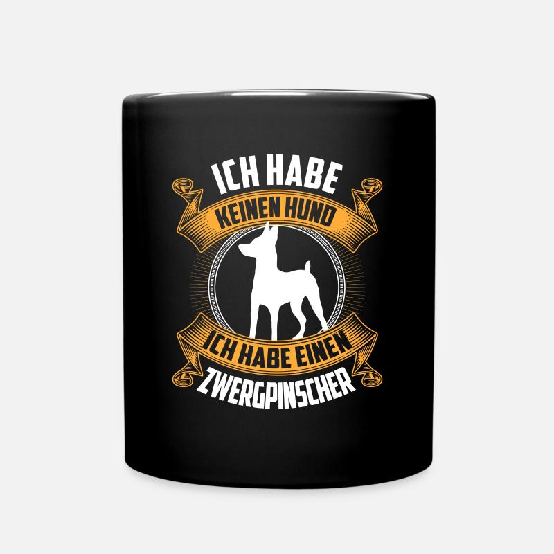 Ich habe einen Zwergpinscher Rehpinscher - Tasse einfarbig - Schwarz