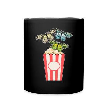 Butterfly Popcorn - Full Colour Mug - black - Front