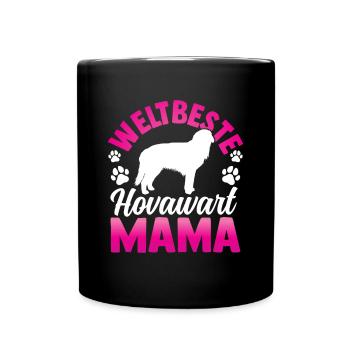 Weltbeste Hovawart Mama derber Bauernhund - Tasse einfarbig - Schwarz - Vorne
