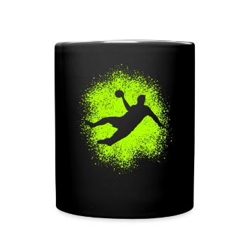 Handballspieler Handballer Handball Sportler - Tasse einfarbig - Schwarz - Vorne