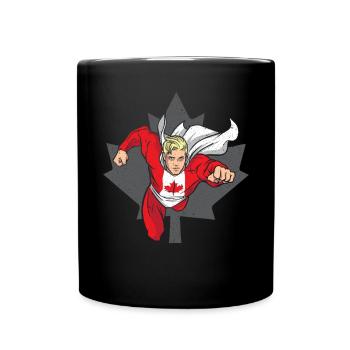 Bonne fête du Canada Drapeau canadien Feuille d’érable - Mug uni - noir - Devant