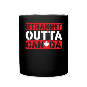 Bonne fête du Canada Drapeau canadien Feuille d’érable - Mug uni - noir - Devant