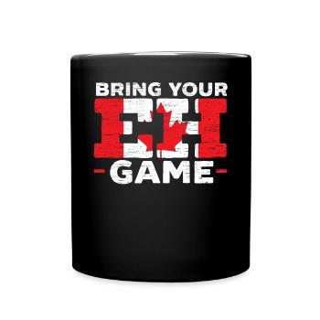 Bonne fête du Canada Drapeau canadien Feuille d’érable - Mug uni - noir - Devant