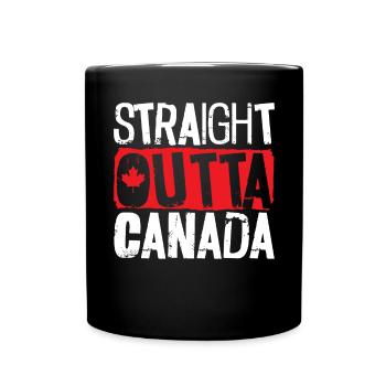 Bonne fête du Canada Drapeau canadien Feuille d’érable - Mug uni - noir - Devant