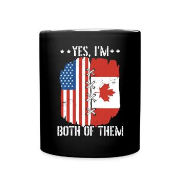 Bonne fête du Canada Drapeau canadien Feuille d’érable - Mug uni - noir - Devant