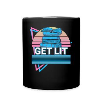 Funny Book Reading Literature - Full Colour Mug - black - Front